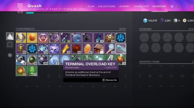 How to get Destiny 2 Terminal Overload Keys