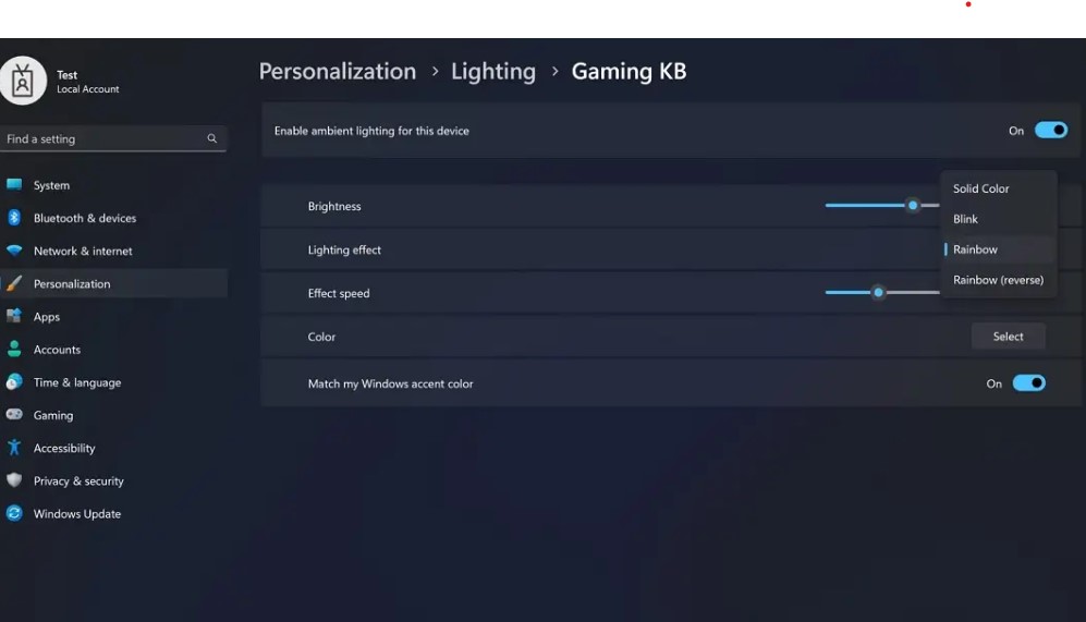 How to Use Dynamic Lighting in Windows 11/10
