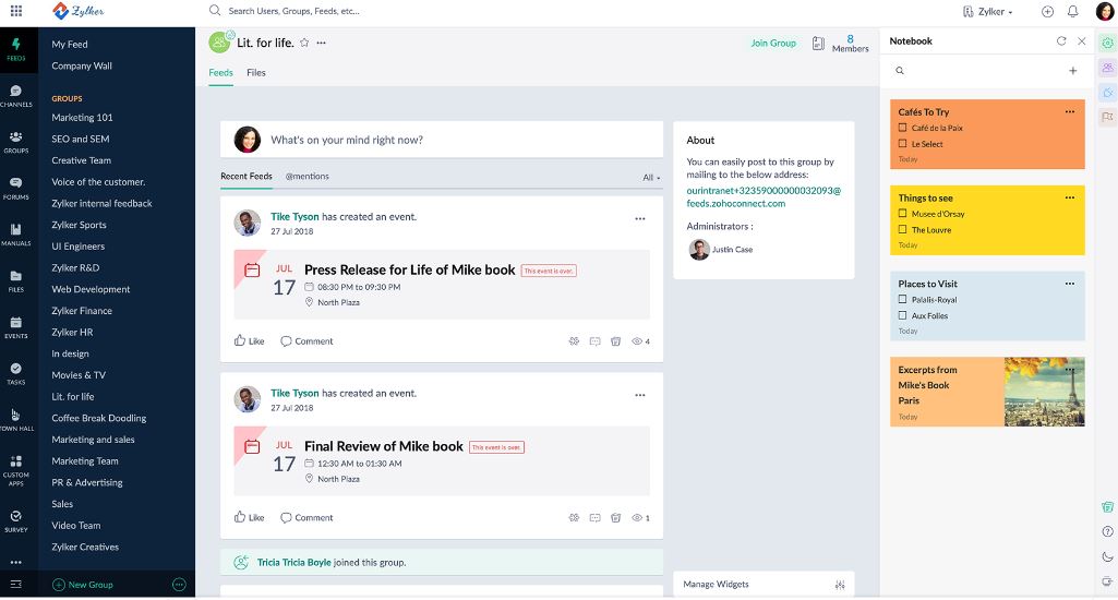 Zoho Notebook vs Google Keep