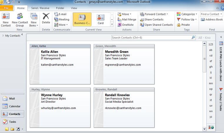 Google Contacts vs Outlook Contacts