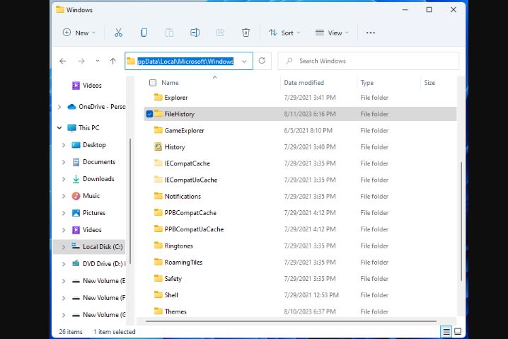 How to Reset File History in Windows 11/10