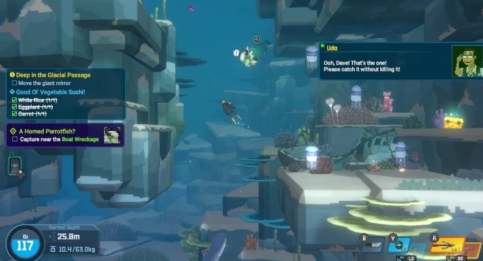 How to Catch Horned Parrotfish in Dave the Diver