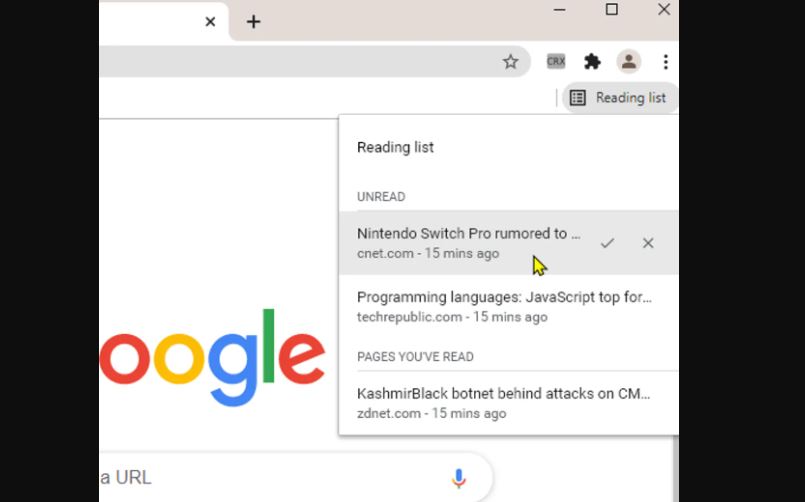 How to Remove Reading List from Chrome