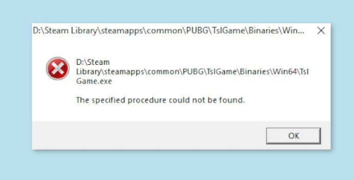 How to fix 'The Specified Procedure Could Not be Found' issue