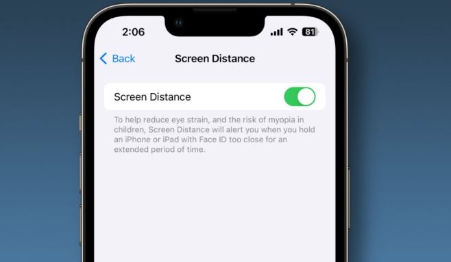 (iOS 17) How to Use iPhone Screen Distance