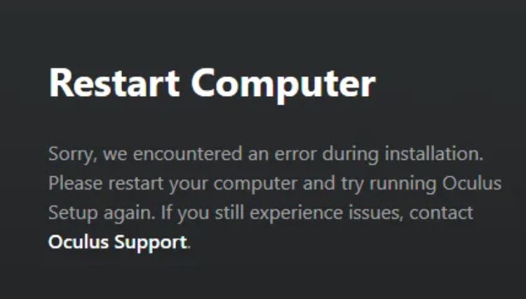 Fix: Oculus app “We encountered an error” issue in Windows