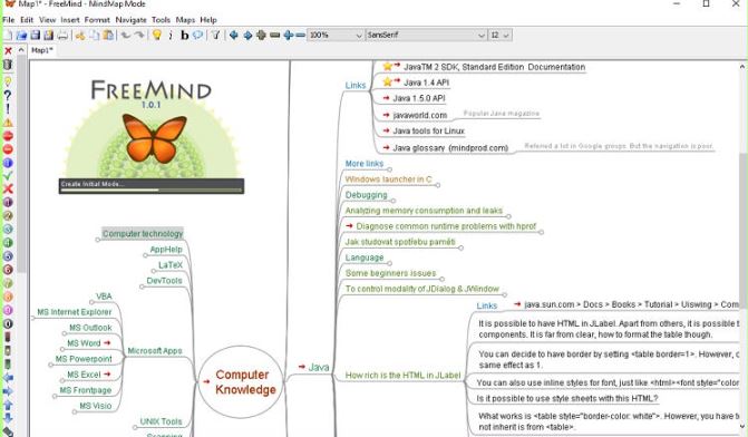 Gitmind vs Freemind