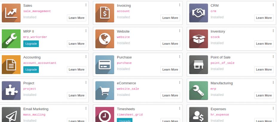 Odoo vs Erpnext