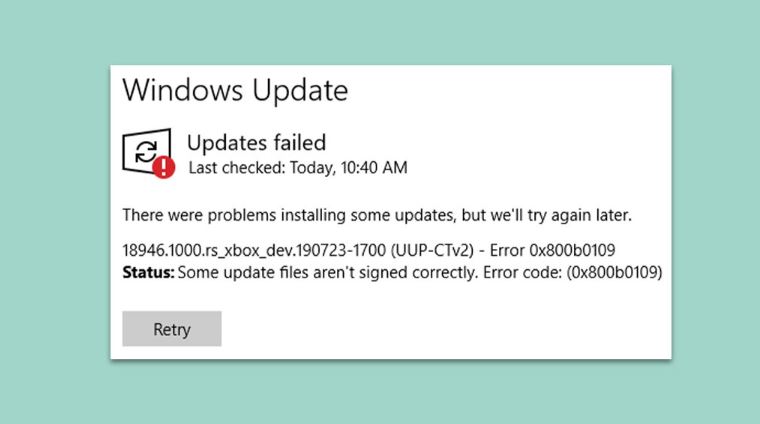 How to Fix 'Some update files aren't signed correctly' issue in Windows
