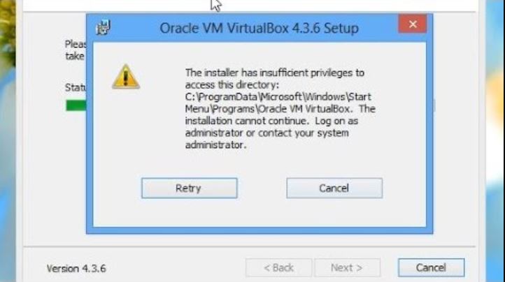 How to Fix 'The Installer Has Insufficient Privileges to Access' issue