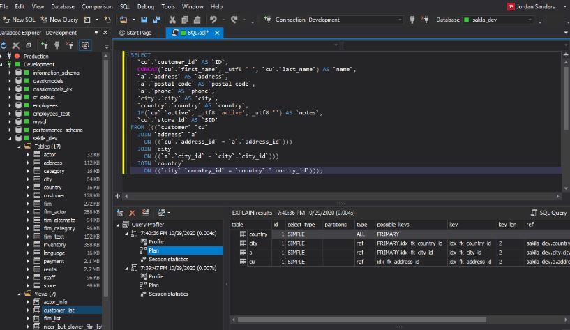 MySQL review