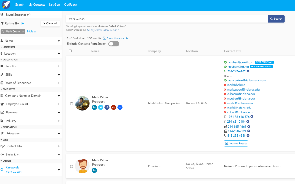 Hunter.io vs Rocketreach