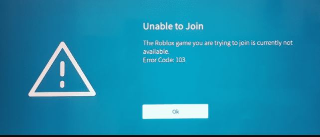 How to Fix "Roblox Error Code 103" issue