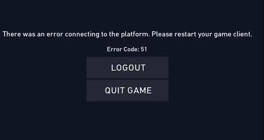 How to Fix "Valorant Error Code 51" issue