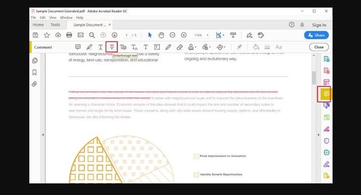 How to Strikethrough in PDF