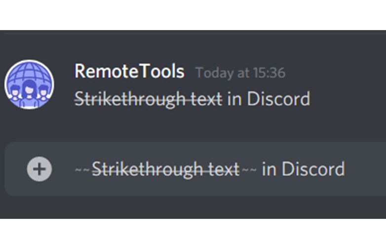 How to strikethrough text in Discord