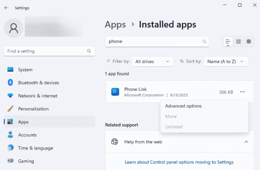 How to Uninstall and Reinstall Phone Link on Windows 11/10
