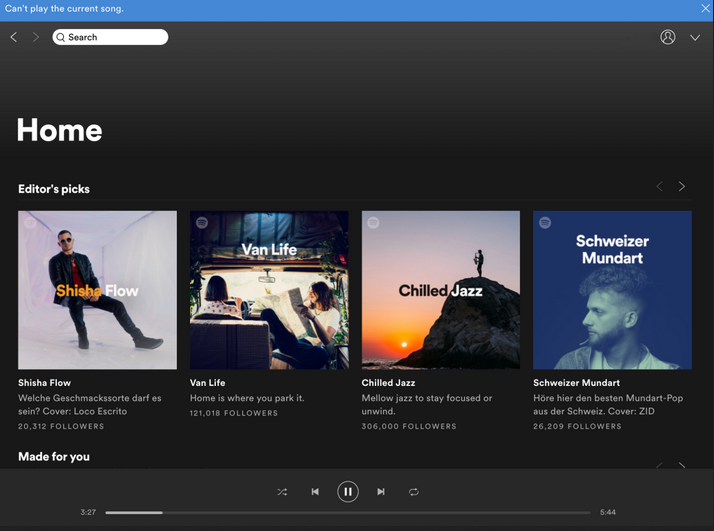 How to Fix 'Spotify Can't Play Current Song' issue