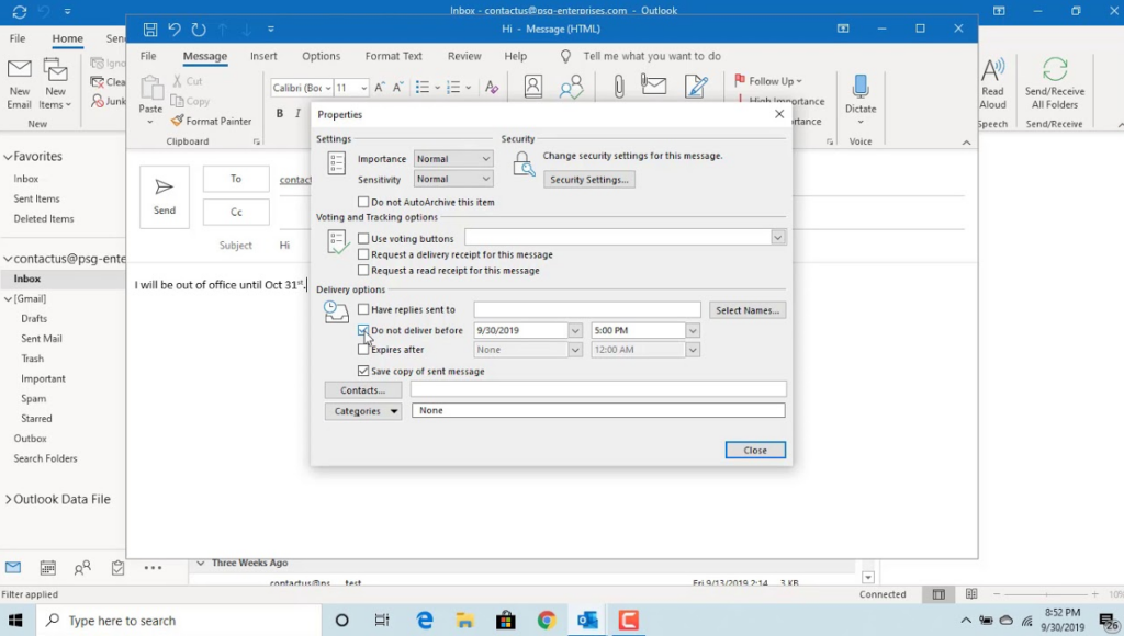 How to cancel Scheduled Email in Outlook