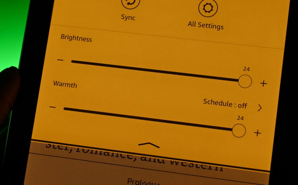 How to schedule warm light on Kindle Paperwhite