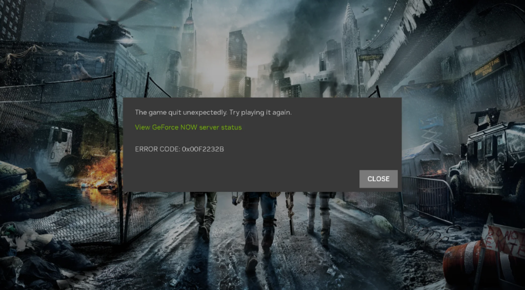 How to fix "GeForce Now error code 0x00 f2232b" issue