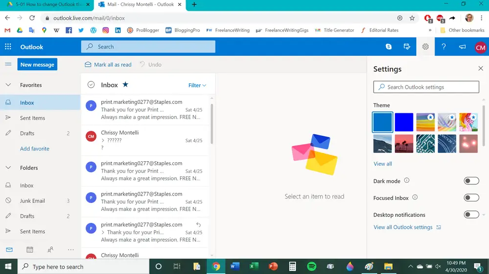 How to Change Outlook Color Theme