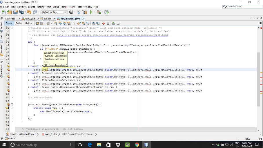 How to fix "Cannot find Symbol" error in Java