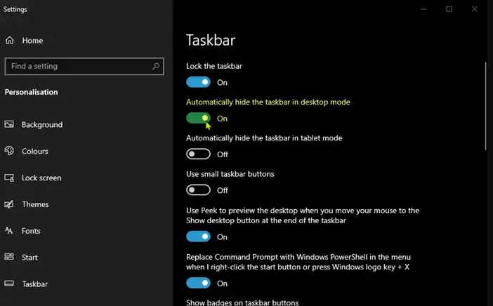 How to Fix "Windows Taskbar Not Hiding In Full-Screen Mode" issue