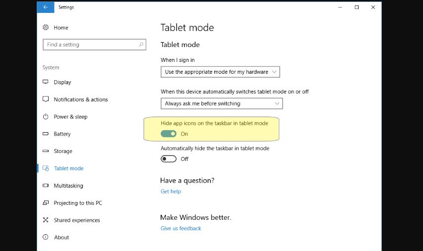 How to Turn on and off Tablet Mode in Windows 11/10