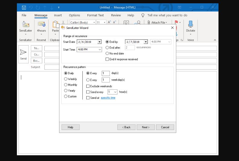 How to set up and send Recurring Emails in Outlook