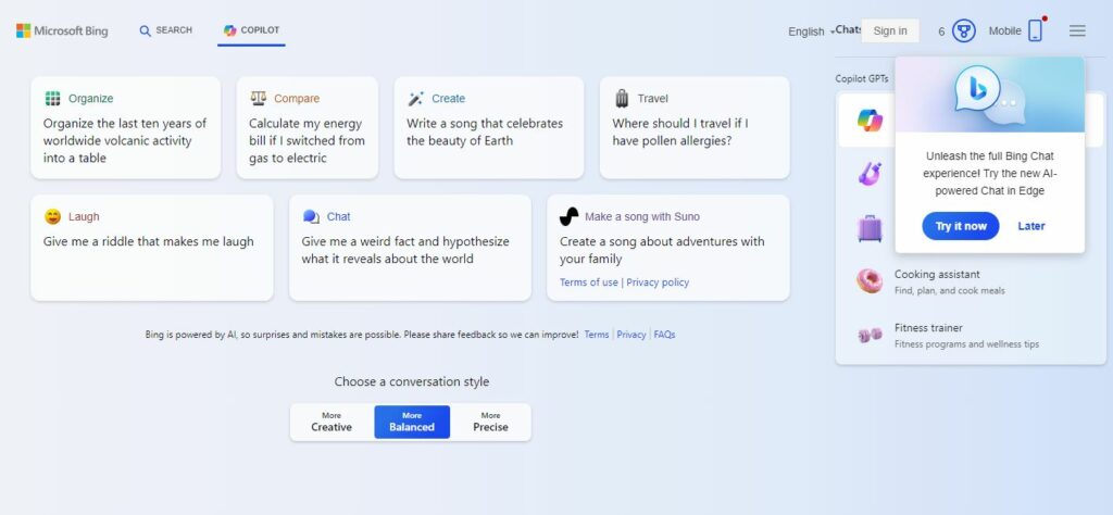 Best ai search engines