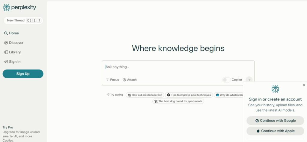 Best ai search engines