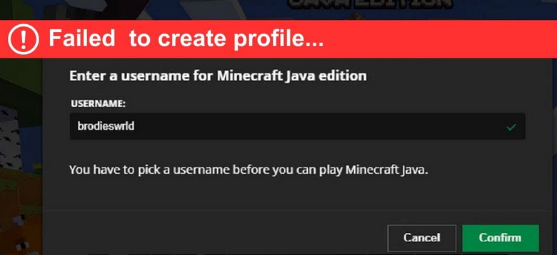 How to Fix 'Minecraft Failed to Create Profile' issue
