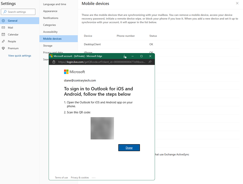 How to Log In to Outlook With a QR Code