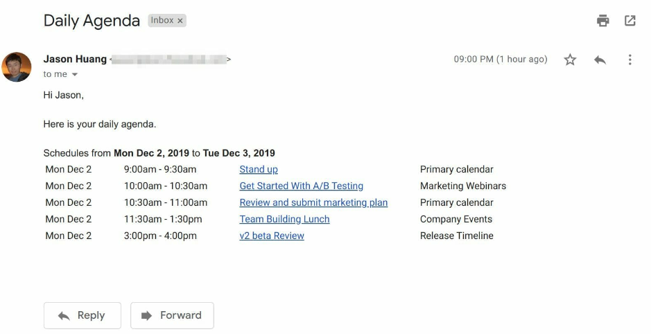 How to Get Your Daily Agenda Emailed in Gmail or Outlook