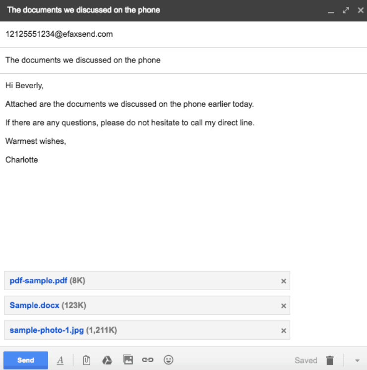 How to send a fax from Gmail