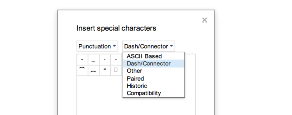 How to make Em Dash in Google Docs