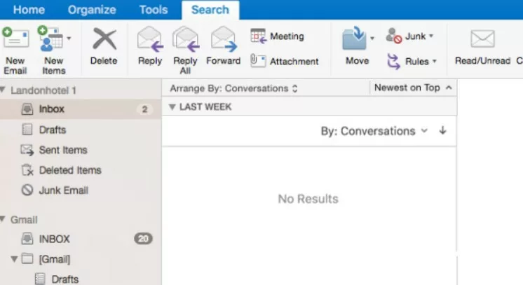 How to remove App Search Bar in Outlook