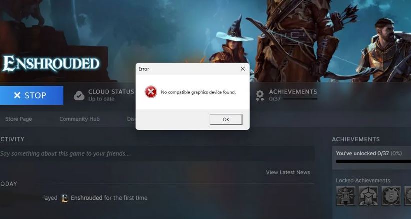 How to Fix "No Compatible Graphics Device Found" Error in Enshrouded