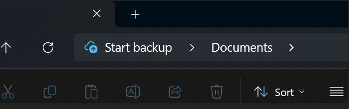 How to remove Start Backup Button from File Explorer on windows 11/10