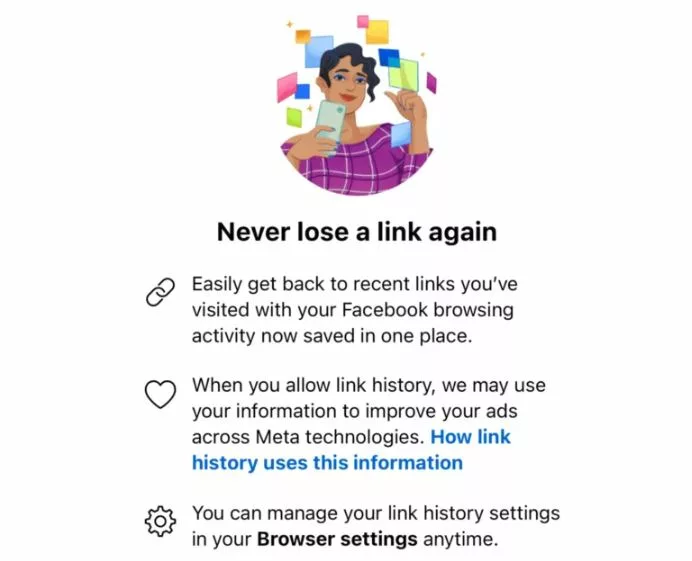 How to see history of links you visited on Facebook