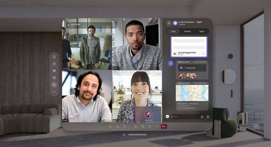 How to use Teams on Apple Vision Pro