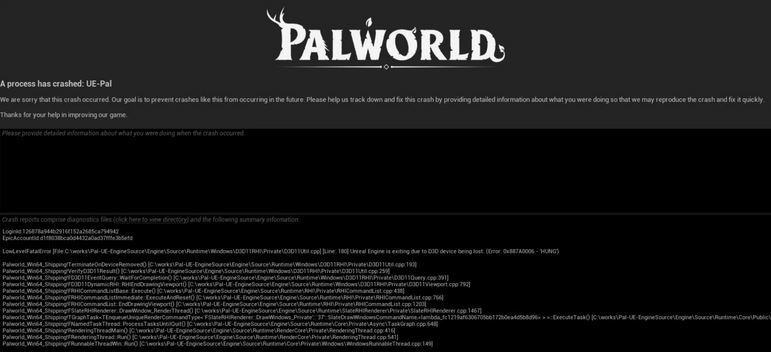 How to Fix "Palworld Error A Process Has Crashed UE-Pal / Unreal Engine Crash" issue