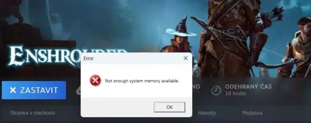 How to fix ‘not enough system memory available’ error in Enshrouded