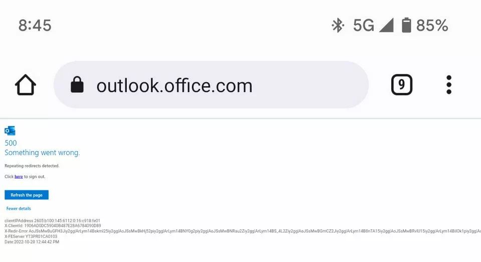How to Fix "Outlook Error 500 Something Went Wrong" issue