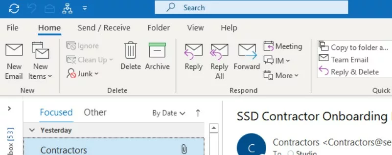 How to remove App Search Bar in Outlook