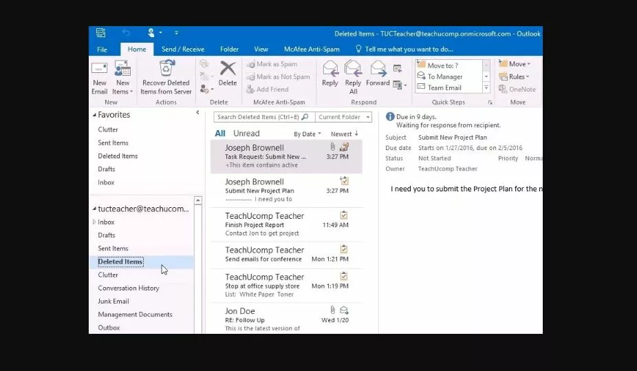 How to show Declined Meetings in Outlook