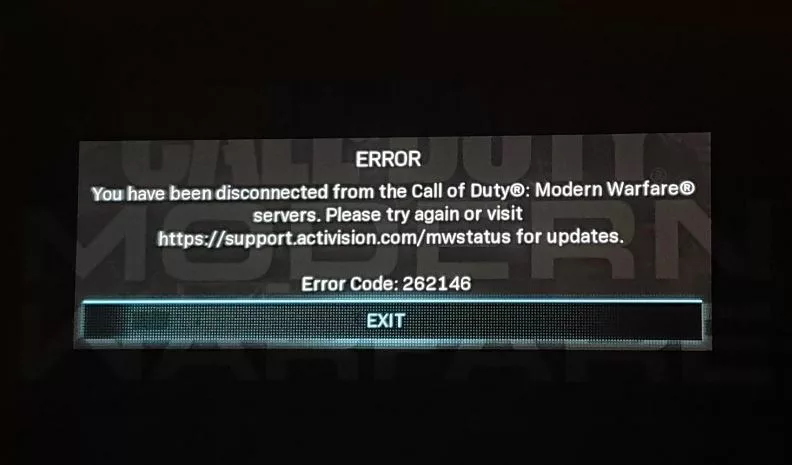 How to fix "Error Code 262146" issue in Call of Duty Modern Warfare