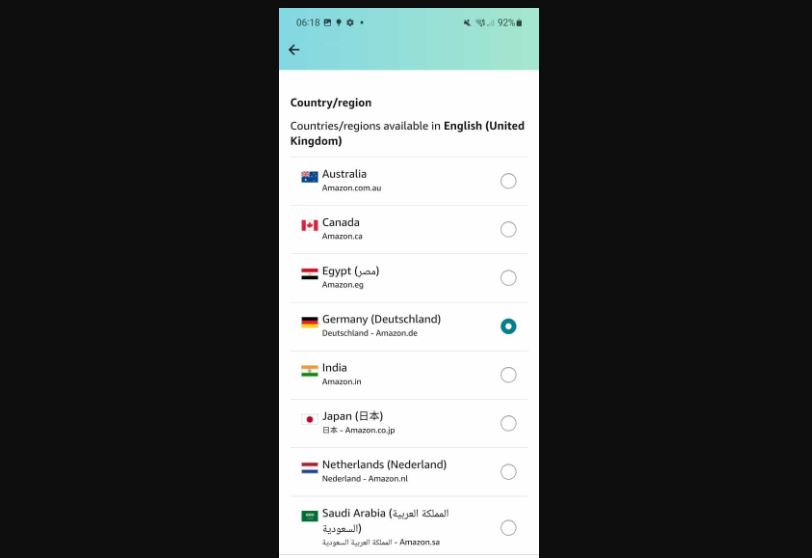How to Change Country on Amazon Shopping App