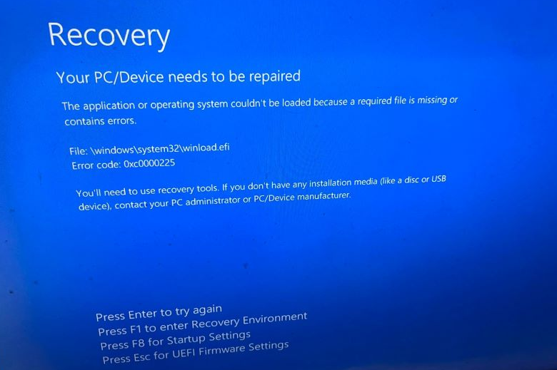 How to Fix "Windows Boot Manager Error Code 0xc0000225" issue